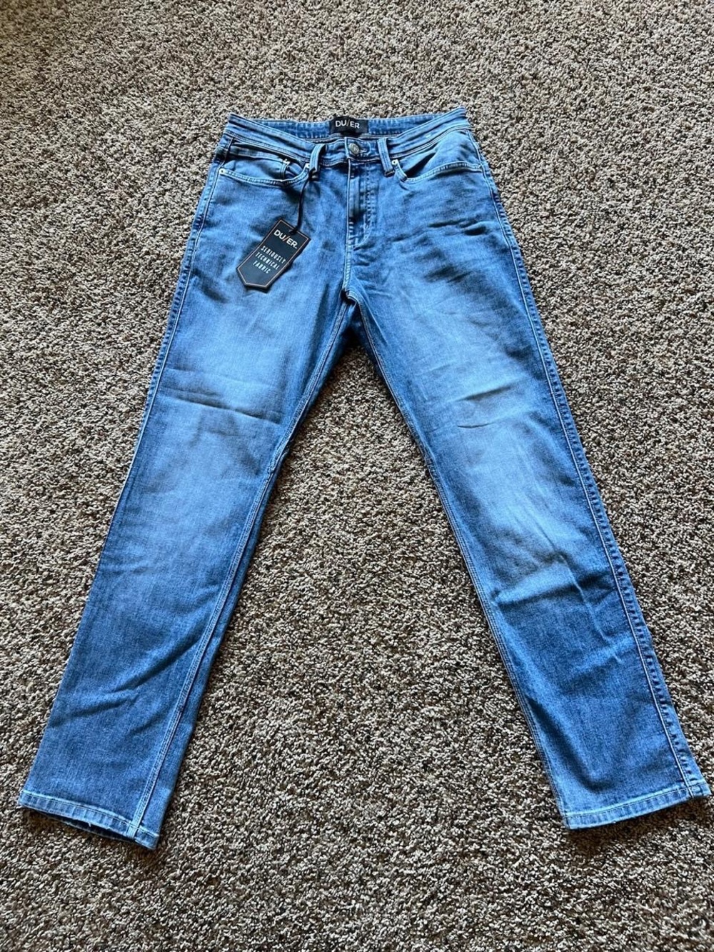 DU/ER Straight Jeans for Men - Mid Blue